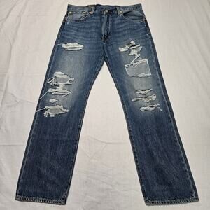 Levi's [Read] Men's 551 Z Straight Leg Distressed Blue Size 36x34(33)